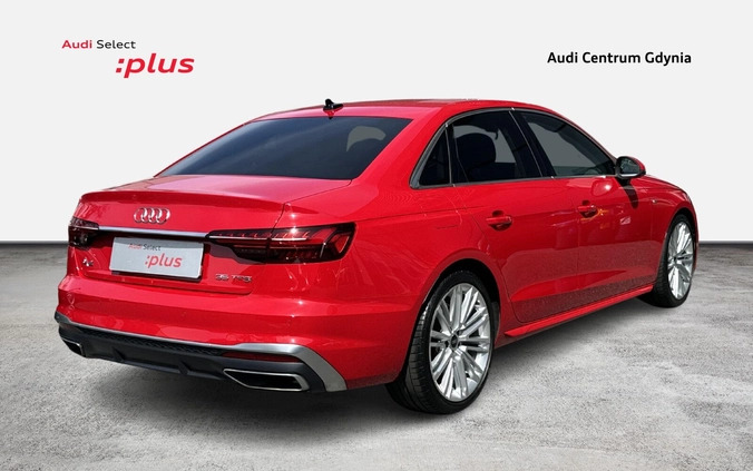 Audi A4 cena 124900 przebieg: 53957, rok produkcji 2021 z Gdynia małe 436